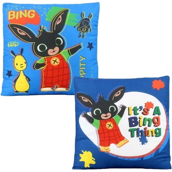 Setino obojstranný vankúš Zajačik Bing & Flop Zajačik Bing v póze Usaina Bolta 40x40