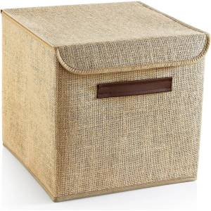 Mioli Decor Светлокафява кутия за съхранение с капак от юта 30x30x30 cm - Mioli Decor (488PRN1201)