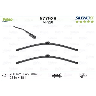 VALEO Sada stěračů SILENCIO FLAT BLADE SET 700+450 mm VA 577928