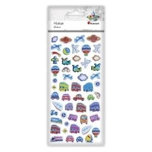 TITANUM Stickers convex soft vehicles, planets mix 53pcs