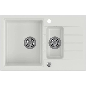 Quadron Вградена мивка Quadron Pop Peter 156, бяла, композитна, 78x50 см (HCQP57850BIK) Мивка за вграждане