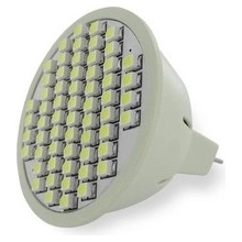 Whitenergy Led žárovka GU5.3 60 SMD 3W 12V Teplá bílá reflektorová 03921