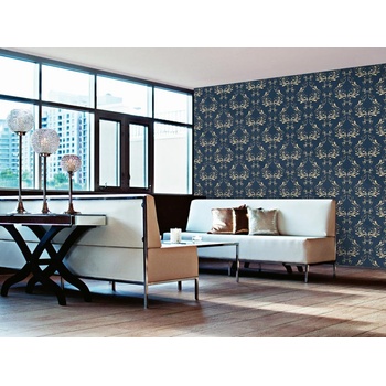 DIMEX ART s. r. o Луксозна флизелинова тапета сини орнаменти