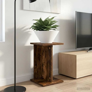 vidaXL Стойка за растения Опушен дъб 25 x 25, 5 x 40, 5 см (899682)