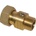 Brv - Италия BRV 552 3/4" M x 1" F Секретен месингов спирателен кран с гайка (03552/M)
