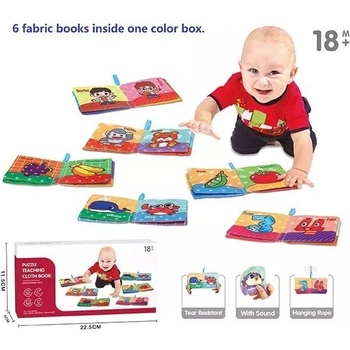 Man Yuk Toys Цветни текстилни книги - комплект от 6 бр (yl1022-77)