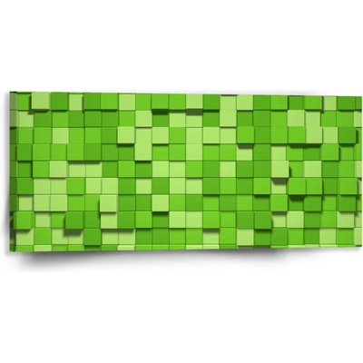 Sablio Obraz Green Blocks 3D - 110x50 cm