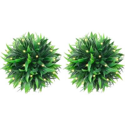 Petrashop Umělé buxus koule s LED světly 2 ks zelené 30 cm 3335900