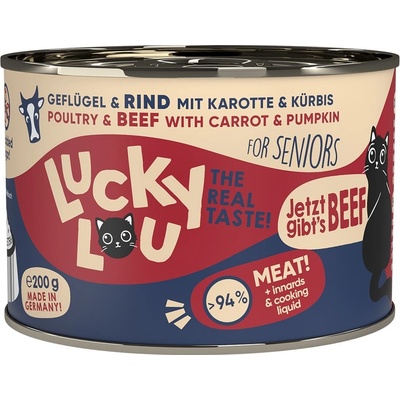 Lucky Lou Lifestage Senior drůbež a hovězí maso 6 x 200 g