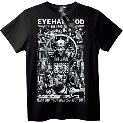 NOONEBRAND Тениска Събитие EYEHAT GOD - S, Black