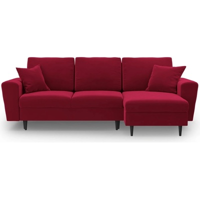 Cosmopolitan Design Червен кадифен разтегателен ъглов диван с място за съхранение Kyoto - Cosmopolitan Design (COS_COR_2_F1_KYOTO2)