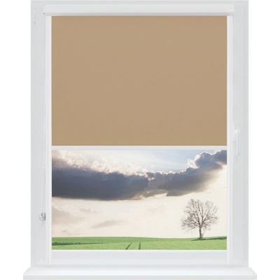 Dekodum Zatemňovací roleta v bílé kazetě Tan 30 x 200 cm