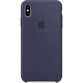 Apple Silicone Case - оригинален силиконов кейс за iPhone XS Max (тъмносин)