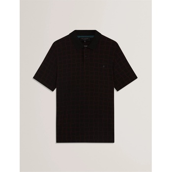 Ted Baker Блуза с яка Ted Baker Men's Jacquard Short-Sleeve Polo Shirt - Black