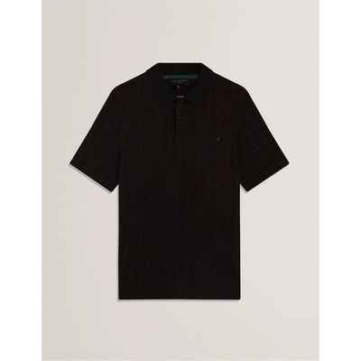 Ted Baker Блуза с яка Ted Baker Men's Jacquard Short-Sleeve Polo Shirt - Black