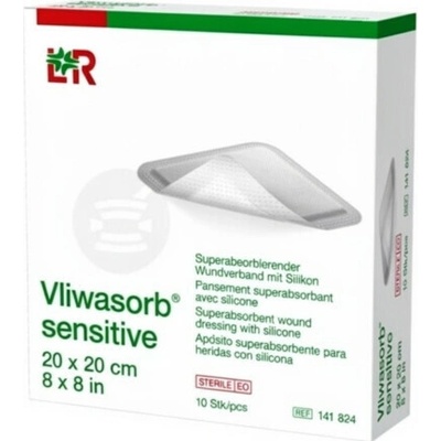 VLIWASORB Sensitive krytie na rany superabsorpčné so silikónom, 20 x 20 cm 10 ks