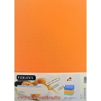 Veratex Jersey prostěradlo meruňkové 80x220
