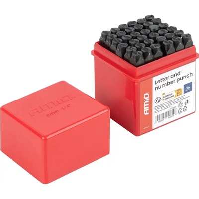 Sada razníc písmen a čísel 6 mm 1/4" 36 ks. AMiO-04935