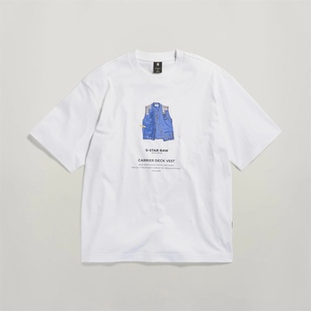 Image 1 of G Star Тениска G Star Archive Boxy T Shirt - White Deck