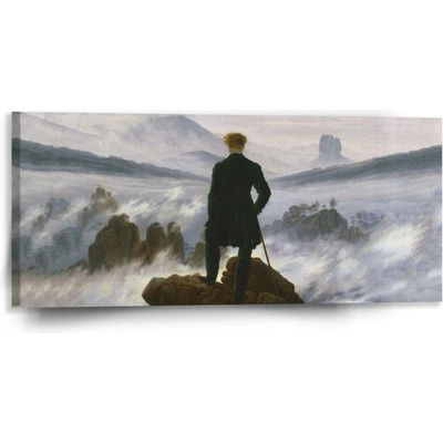 Sablio Obraz Poutník nad mořem mlhy - Caspar David Friedrich - 110x50 cm