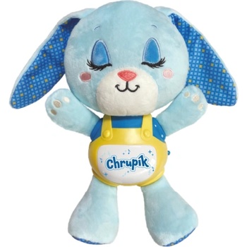 Teddies Зайче Хрупик приспивател плюш/пластмаса на батерии със звук със светлина