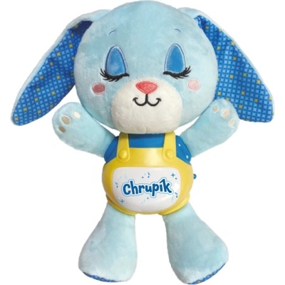 Teddies Зайче Хрупик приспивател плюш/пластмаса на батерии със звук със светлина