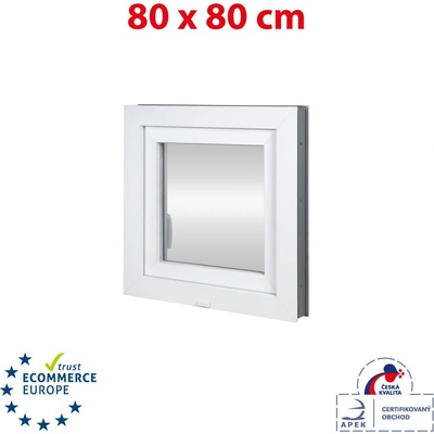 Okna Hned Plastové okno 80x80 cm bílé otevíravé i sklopné levé – Zboží Mobilmania