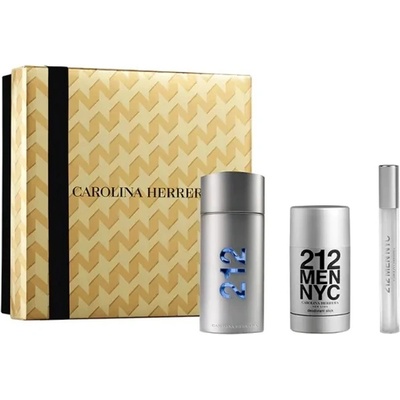 Carolina Herrera 212 Комплект (EDT 100ml + Deo Stick 75ml + EDT 10ml) за Мъже