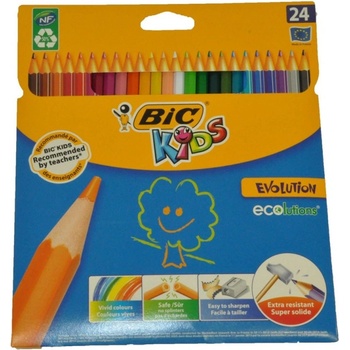 Цветни моливи Бик 24цв. дълги еволюшън Stripes