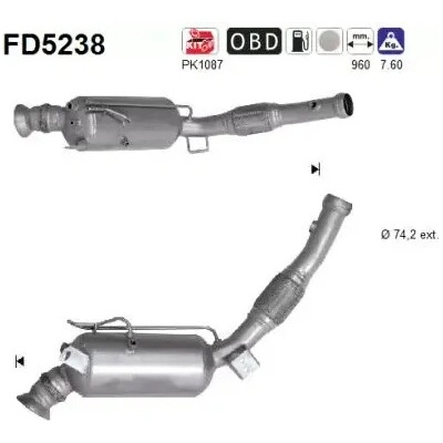 AS Filtr pevných částic ASA FD5238
