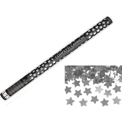 Konfety 80cm -STŘÍBRNÉ METALICKÉ HVĚZDIČKY Silvestr – Zboží Mobilmania