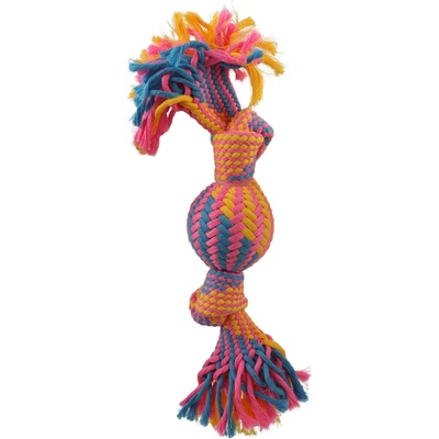 Dog Fantasy preťahovadlo s loptičkou vzor 2 2 knoty 40 cm