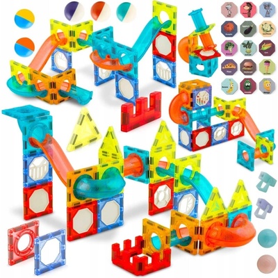 RicoKids Vzdelávacie magnetické stavebné kocky 3D (110 dielov)