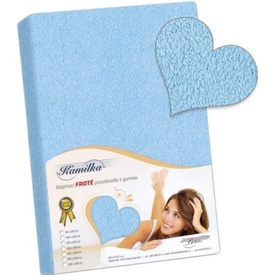 Bellatex froté prostěradlo světle modré 100x200