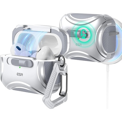 ESR Калъф за Apple AirPods Pro 1/2 - ESR Cyber Magnetic Lock HaloLock - Сив