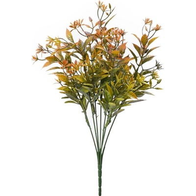 ZELEŇ DROB. LÍSTKY, KVIETKY ZELENO-RUŽOVÝ METAL 37cm