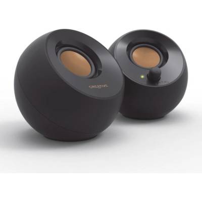 Тонколони Creative Pebble Black (51MF1680AA000), 2.0, 4.4W RMS, 3.5mm жак, USB, черни (51MF1680AA000)