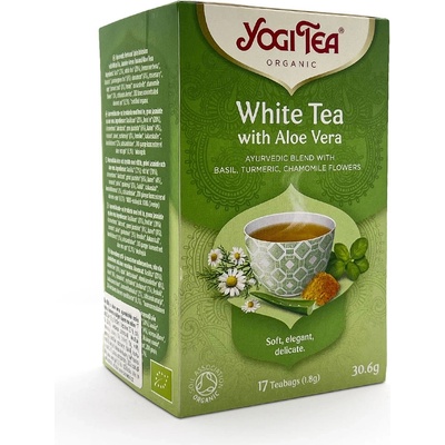 Yogi Tea Bio Bílý s Aloe Vera čaje 17 x 1,8 g
