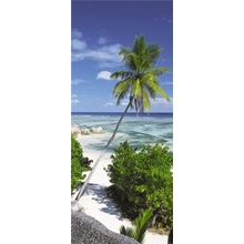 Sunny Decor SD1096 Vliesové fototapety palma na pláži rozmer 92 cm x 220 cm