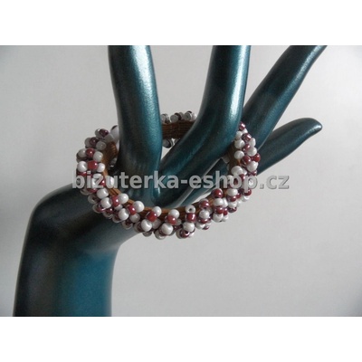 Bizuterka-eshop.cz z perliček bílo vínový BZ-04148