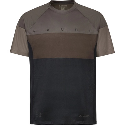 Vaude Мъжка фланелка с къс ръкав за колоездене Vaude Moab T-Shirt VI Sport shirt - Black / Coconut (016-8202-1713)