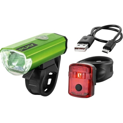 Puky Комплект светлини за велосипед Puky Lumi green