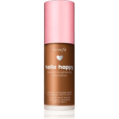 Benefit Hello Happy Flawless Brightening Foundation озаряващ течен фон дьо тен SPF 15 цвят 10 Deep Warm 30ml
