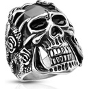 Šperky4U ocelový prsten lebka OPR1761