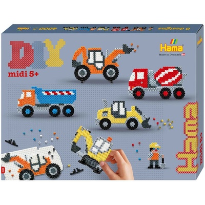HAMA Velká dárková sada Stavební stroje MIDI