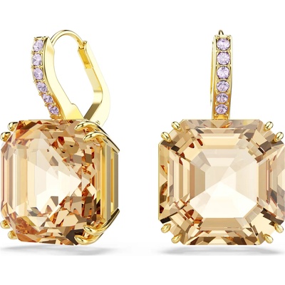 Swarovski Výrazné visiace náušnice so svetlo hnedými kryštálmi Millenia 5725744