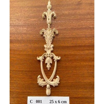 Ann Zeng Dřevěný ornament C001 25 x 6 cm barva přírodní 1 ks