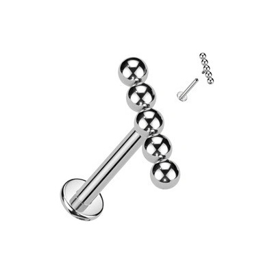 Šperky4U piercing do brady labreta titan TIT1235-1208