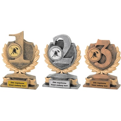 VIZINGR Hasiči keramické trofeje FG151-3-116 FG151-3-116/14 cm 1.místo