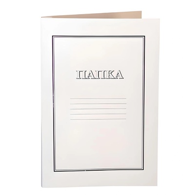 Economy Папка картонена с машинка Economy, А4 Бяла